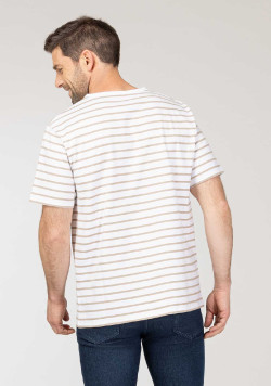 MARINIERE MC FOND BLANC OPT RAYE SABLE ECOHOK