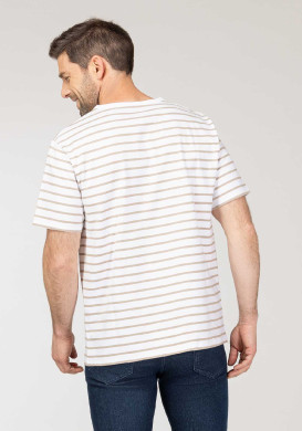 MARINIERE MC FOND BLANC OPT RAYE SABLE ECOHOK