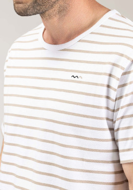 MARINIERE MC FOND BLANC OPT RAYE SABLE ECOHOK