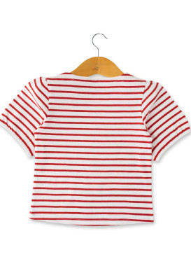 MARINIERE MC FOND BLANC CASSE RAYE ROUGE MADELY MARINIERE MC FOND BLANC CASSE RAYE ROUGE MADELY