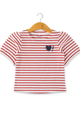MARINIERE MC FOND BLANC CASSE RAYE ROUGE MADELY MARINIERE MC FOND BLANC CASSE RAYE ROUGE MADELY