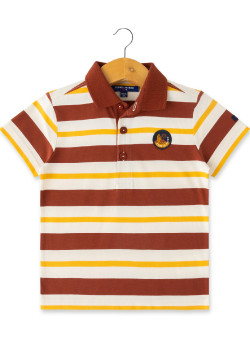 POLO MC FOND GREGE RAYE MULTICOLORE ODELINO