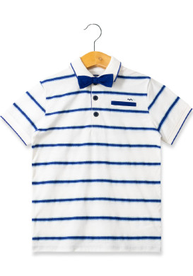 POLO MC FOND NATUREL RAYE BLEU OLIVER POLO MC FOND NATUREL RAYE BLEU OLIVER