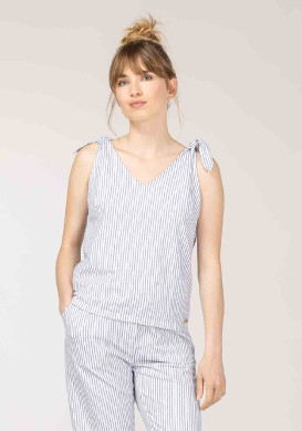 TOP FOND NATUREL RAYE BLEU DOMMY