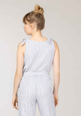 TOP FOND NATUREL RAYE BLEU DOMMY