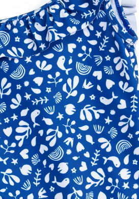 MAILLOT DE BAIN FOND BLANC IMPRIME BLEU BALANA MAILLOT DE BAIN FOND BLANC IMPRIME BLEU BALANA