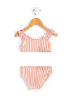 MAILLOT DE BAIN FOND BLANC RAYE ROSE BAVAYA