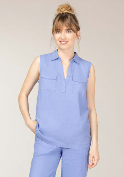 CHEMISE CHEMISIER SsM BLEU LAVANDE ESIER