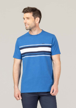 TEE SHIRT MC BLEU MOYEN THEAU