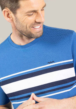 TEE SHIRT MC BLEU MOYEN THEAU