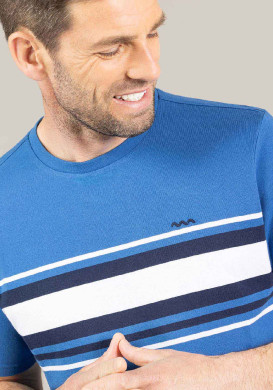 TEE SHIRT MC BLEU MOYEN THEAU
