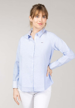 CHEMISE CHEMISIER ML BLEU CARLINA2