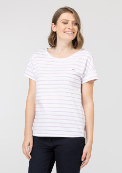 MARINIERE MC FOND BLANC RAYE LILAS TASMAR