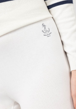 Legging court blanc femme