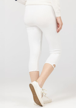 Legging court blanc femme