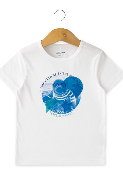 T-Shirt Garçon Sommet de l'Océan imprimé phoque