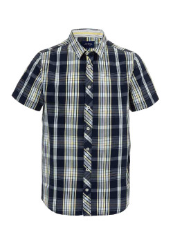 Chemise manches courtes à carreaux Homme