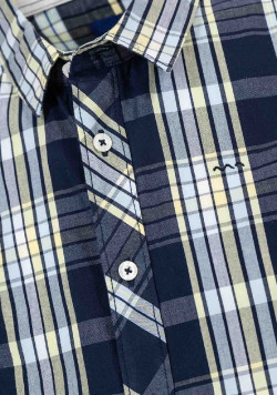 Chemise manches courtes à carreaux Homme