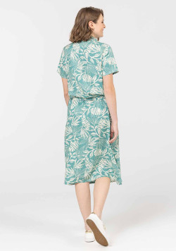Robe mi-longue Femme imprimé floral