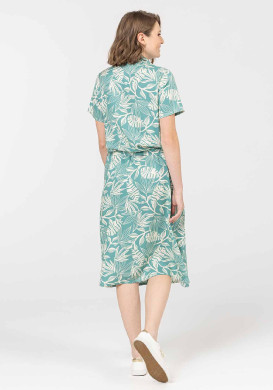 Robe mi-longue Femme imprimé floral