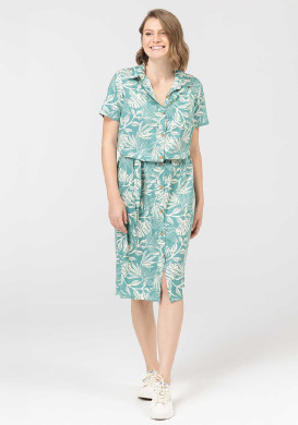Robe mi-longue Femme imprimé floral