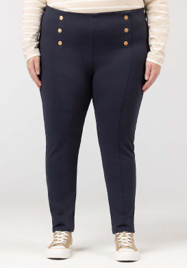 7/8EME INDIGO EPITA2 Pantalon milano 7/8ème bleu marine Femme