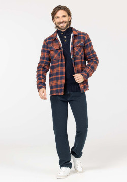 VESTE ML CARREAUX ROUILLE JARROT