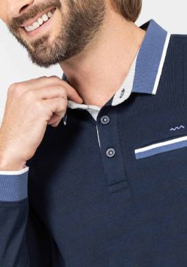 POLO ML INDIGO ODARO
