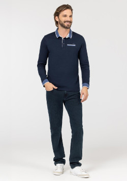 POLO ML INDIGO ODARO