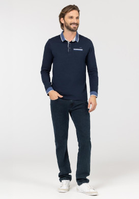 POLO ML INDIGO ODARO