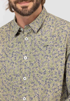 CHEMISE CHEMISIER ML IMPRIME SABLE CEVAN CHEMISE CHEMISIER ML IMPRIME SABLE CEVAN