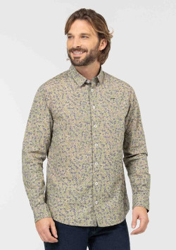 CHEMISE CHEMISIER ML IMPRIME SABLE CEVAN
