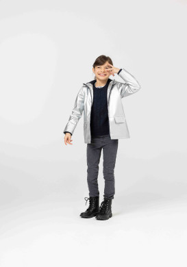 Ciré doublé polaire argent Fille