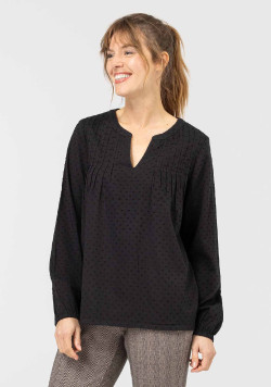 BLOUSE ML NOIR CYCLONY