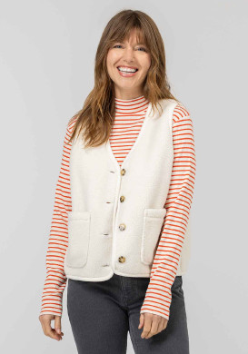 VESTE SsM BLANC CASSE GARET Gilet sherpa sans manches blanc cassé Femme