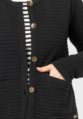 CARDIGAN TRICOT NOIR GRASIL Gilet noir Femme