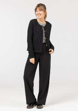 CARDIGAN TRICOT NOIR GRASIL