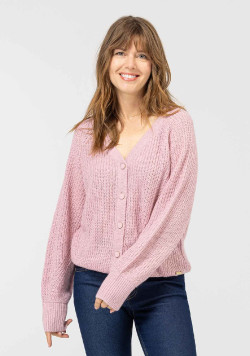 CARDIGAN TRICOT ROSE GALI