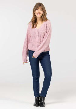 CARDIGAN TRICOT ROSE GALI