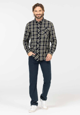 CHEMISE CHEMISIER ML CARREAUX NOIR CHADLI CHEMISE CHEMISIER ML CARREAUX NOIR CHADLI