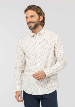 CHEMISE CHEMISIER ML IMPRIME BLANC CHAHINE
