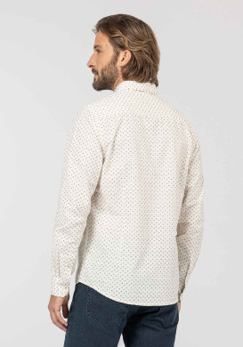 CHEMISE CHEMISIER ML IMPRIME BLANC CHAHINE