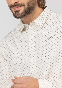 CHEMISE CHEMISIER ML IMPRIME BLANC CHAHINE