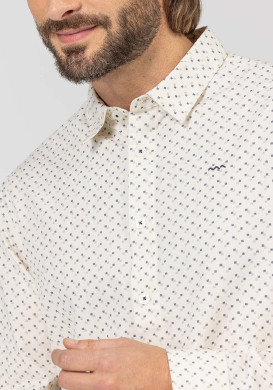 CHEMISE CHEMISIER ML IMPRIME BLANC CHAHINE