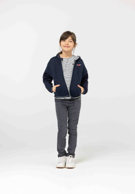 VESTE ML INDIGO VANIDA Veste coeurs matelassés Fille