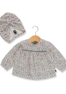 Ensemble Bébé blouse + legging + fichu