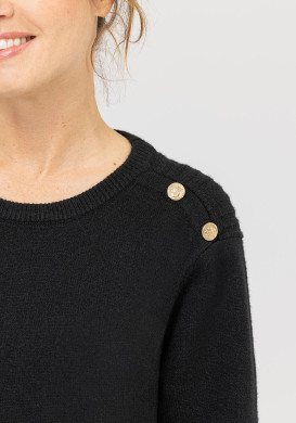 ROBE ML NOIR RACOON Robe noir en maille Femme