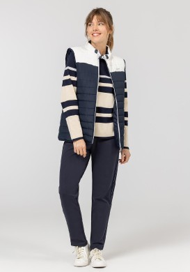 DOUDOUNE BLANC CASSE / INDIGO XYFEM
