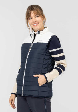 DOUDOUNE BLANC CASSE / INDIGO XYFEM