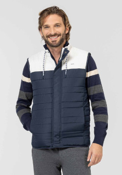 DOUDOUNE BLANC CASSE / INDIGO XYHOM